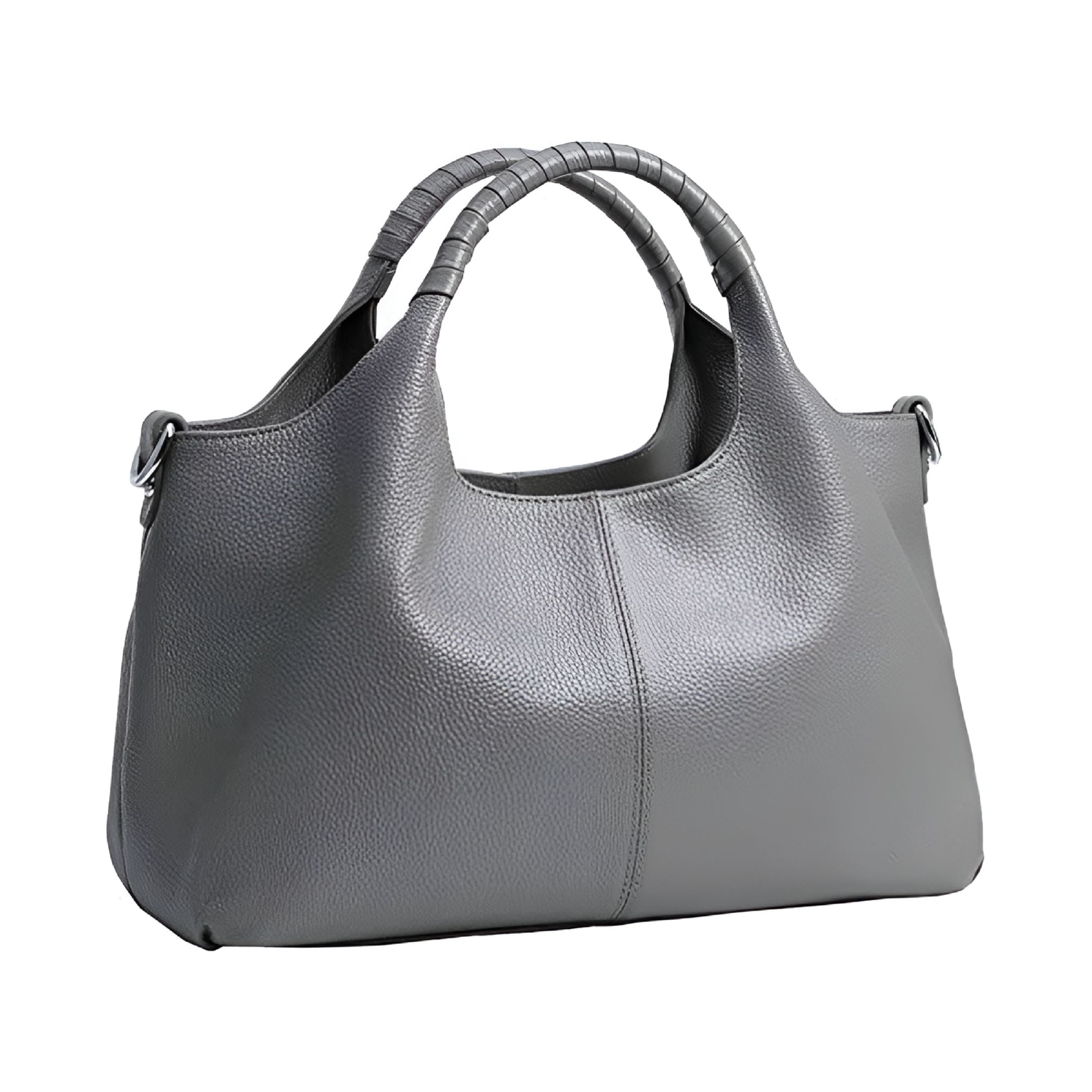 GASTROPOD Genuine Leather Purses and Handbags for Women Top Handle Satchel Large Work Tote Shoulder Crossbody Bag Gray
