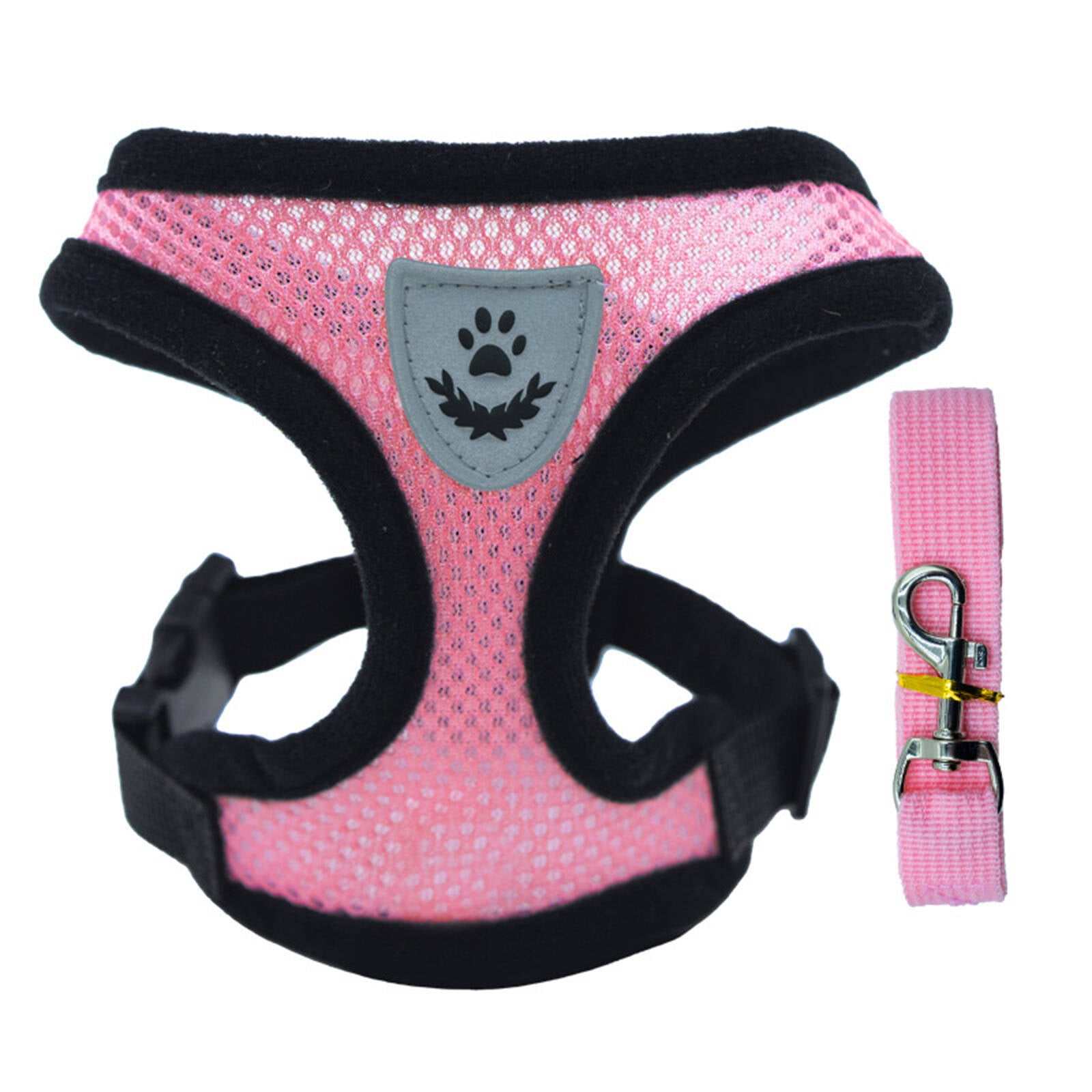 GASTROPOD Girl Dog Collars,Flexible Adjustable Dog Harness and Leash Set,Breathable Small Dog Harness for Easy Walking,Step-In Design for Dachshunds and Puppies