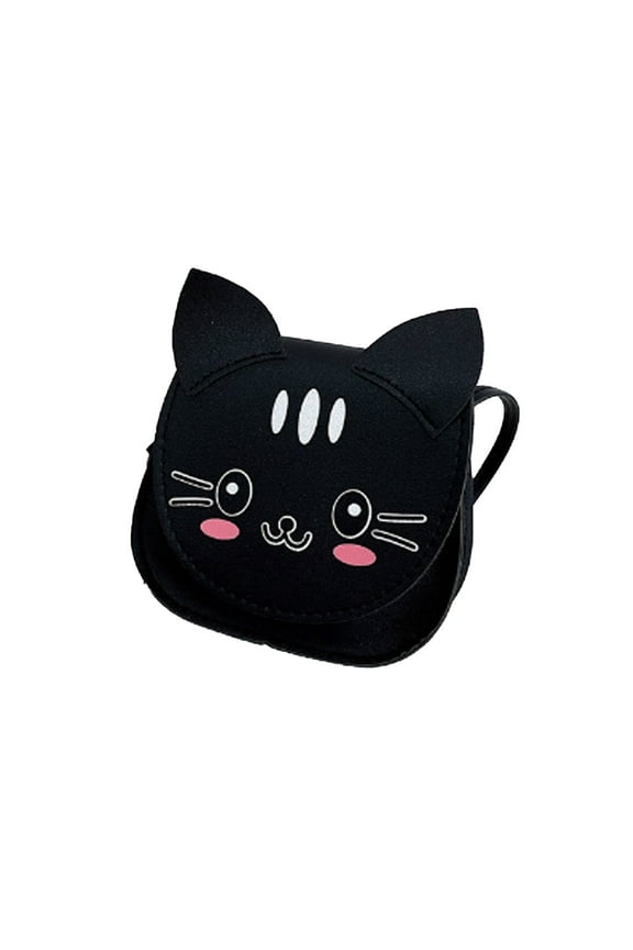 Girls Purse,Charming Cartoon Cat Small Purse for Daily Essentials,PU Leather Shoulder Bag for All Occasions