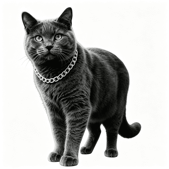 GASTROPOD Gold Cat Chain Collar,Adjustable Cuban Link Necklace(Silver,S)|Lightweight&Durable Metal Pet Gift,Stylish Decorative Accessory for Pets Cat Chain Collar