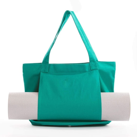 GASTROPOD Green Canvas Yoga Mat Storage Bag Pilates Carrier Tote Gym Shoulder Bag for Office Workout, 9.84 Inches / 25 Cm Accessory Gift