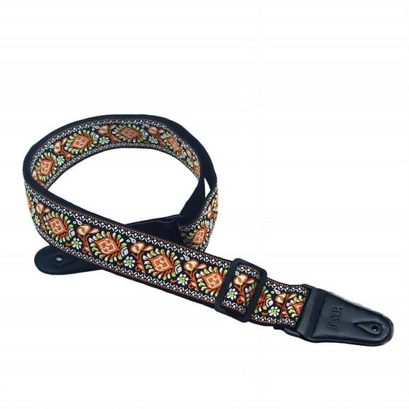 GASTROPOD Guitar Strap Embroidered Jacquard Electric Guitar Strap Adjustable Soft Cotton Acoustic Guitar Strap 82-137cm,Multicolor1