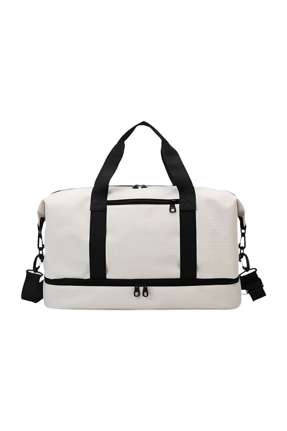 Gym Bag Mini Duffel Bag Tote Weekend Bag Personal Item Bag Underseat Carry on Bag for Women Men Holiday Trips Hiking White