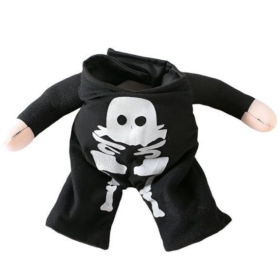 GASTROPOD Halloween Coat for Medium Large Dogs Halloween Costume for Dog Funny Skeleton Two-Legged Pullover Clothing
