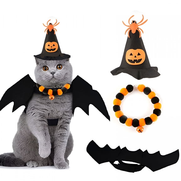 GASTROPOD Halloween Pet Costume Witch Hat Adjustable Pet Outfit for Dogs Cats Halloween Party Supplies Unique Pet Accessories Soft Fabric Pet Costumes