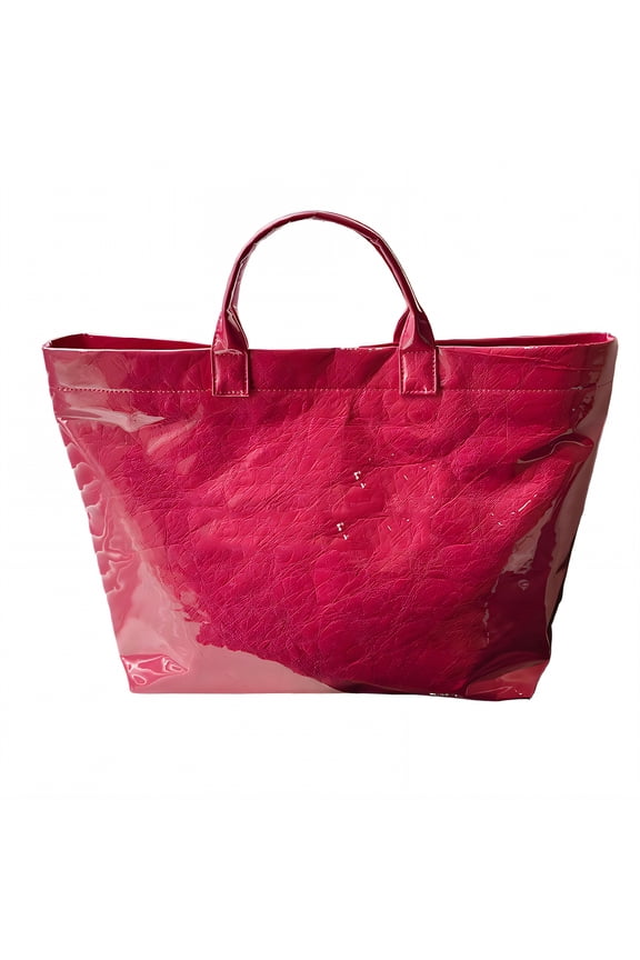 Hand Bag,Trendy Tote Handbags for Women,Large Capacity Ladies Handbags,Carmine Red