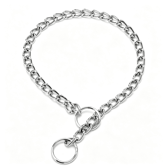GASTROPOD Heavy Duty Slip Chain Training Collar for Large Dogs,Durable Metal Martingale Dog Choker,Easy to Control&Correct Pulling,Ideal for Small Medium Large Breeds,Silver Xxs-Xl