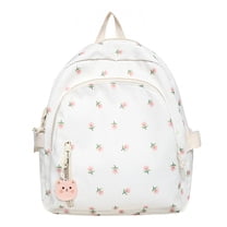 GASTROPOD High School Backpacks,Multi-Compartment Design Backpack for Travel,Wide Shoulder Strap Design Bookbag for Women for Daily Schooling and Short Trips,White