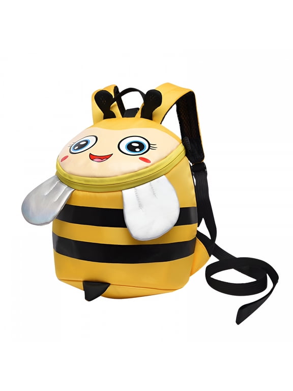 Honeybee Anti-Lost Toddler Backpack - Cute Insect Design School Bag with Safety Leash for 1-3 Year Olds
