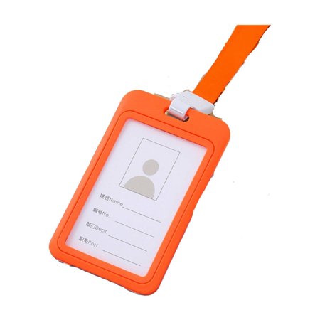 GASTROPOD Id Badge Holder with Lanyard Modern and Simple Id Badge Holder Plastic Id Card Holder,Orange