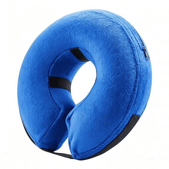 GASTROPOD Inflatable Dog Cone Collar Alternative, Soft Dog Cone for Small Medium Large Dogs and Cats, Neck Recovery Ecollar Donut Collar After Surgery (Medium+, Blue)