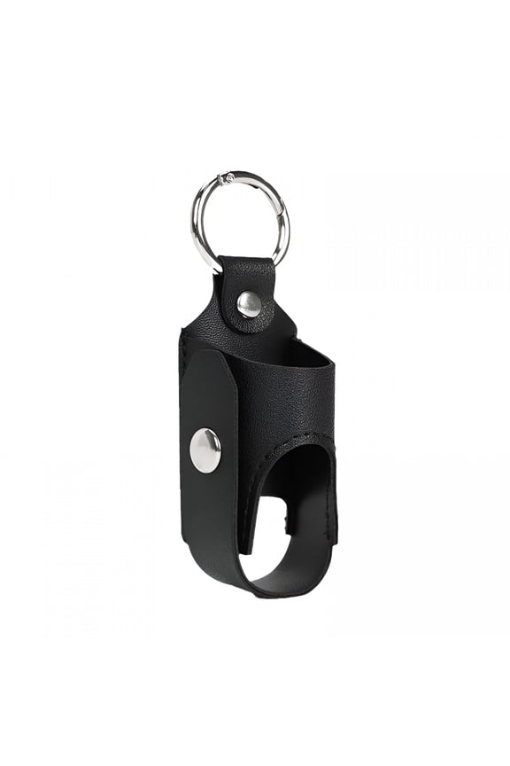 Inhaler Storage Inhaler Spacer Holder Handy | Pu Leather Protective Inhaler Keychain with Metal Buckle Inhaler Storage Solution Sleeve Pouch for Daily Use School and Hiking Black
