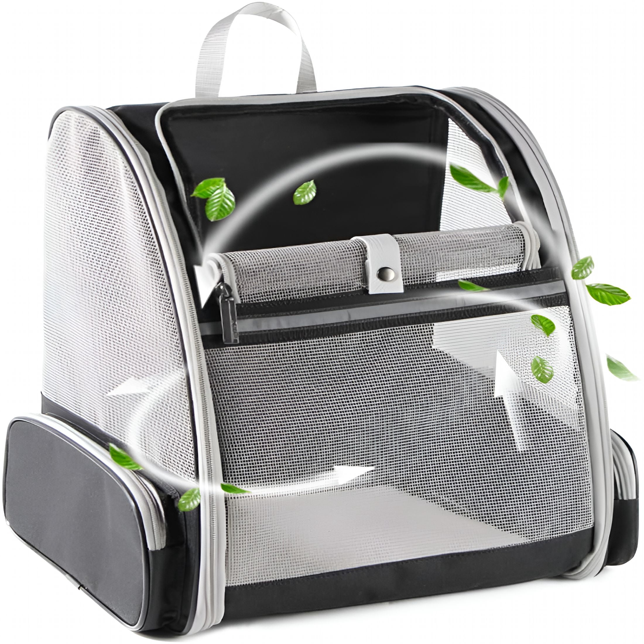 GASTROPOD Innovative Traveler Bubble Backpack Pet Carriers for Cats and Dogs (Black)