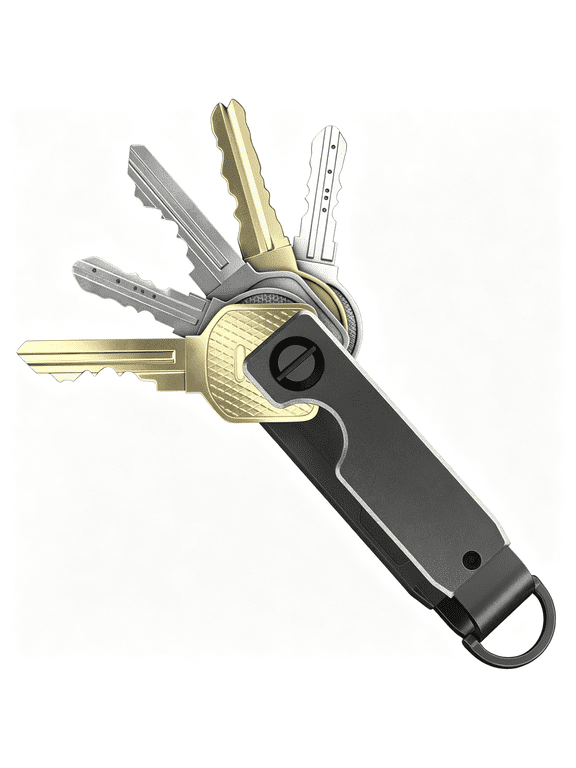 Key Organizer-Compact Metallic Key Holder,Minimalist Innovative Keyholder,Smart Keychain Secures 2-6 Keys Compact Metallic Key Holder Keychain Holder