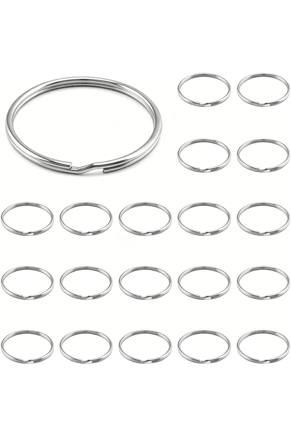Key Ring,Set of 20,2 Inch Large Open Key Ring-Sturdy Key Chain Ring for Keychain and Crafts