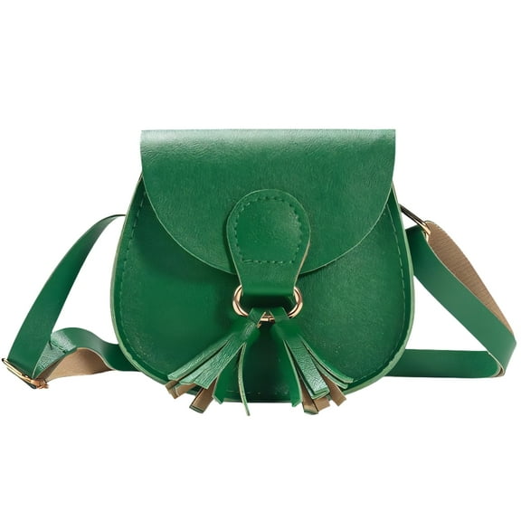 GASTROPOD Kids Purse Fashionable Tassels Small Crossbody Bag Adjustable Strap Length Crossbody Bag Green