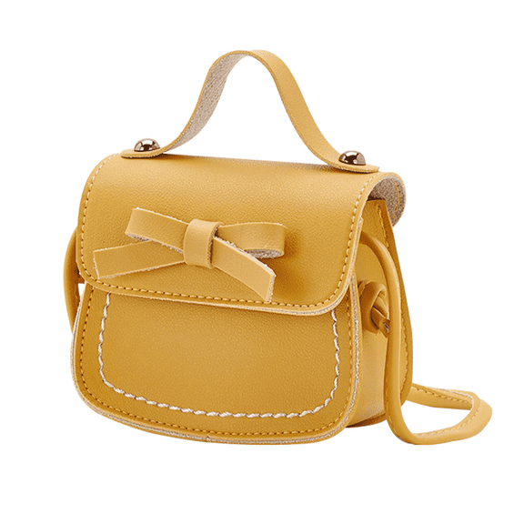 GASTROPOD Kids Purse Pu Material Kids Crossbody Bag Large - Capacity Storage Girls Purse Yellow