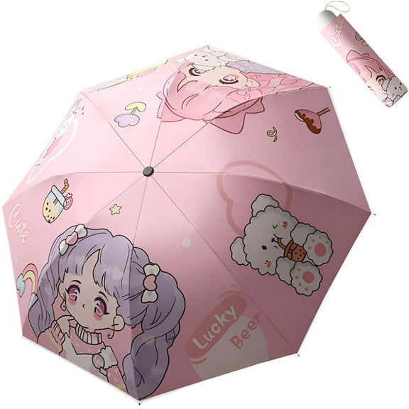 GASTROPOD Kids Umbrella,Soft Gentle Colors Toddler Umbrella,Fantasy Girl Design Umbrella for Kids