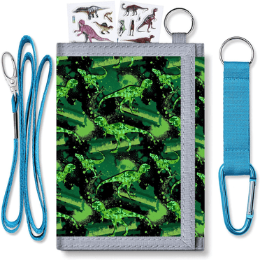 GASTROPOD Kids Wallet,Lightweight Fabric Boys Wallet for On-the-Go,Canvas Material Card Holder with Hook-and-Loop Closure