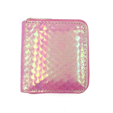 GASTROPOD Kids Wallet Smooth Zipper Girls Wallet Unique Fish-Scale Relief Surface Wallet for Teen Girls Pink