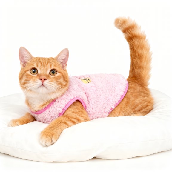 GASTROPOD Kitten Clothes,Puppy Clothes,Colorful Teacup Dog Cat Vest with Bee Pattern,Soft Small Dog Sweater,Cute Puppy Jumper for Mini Dogs,Cat (Xx-Small)