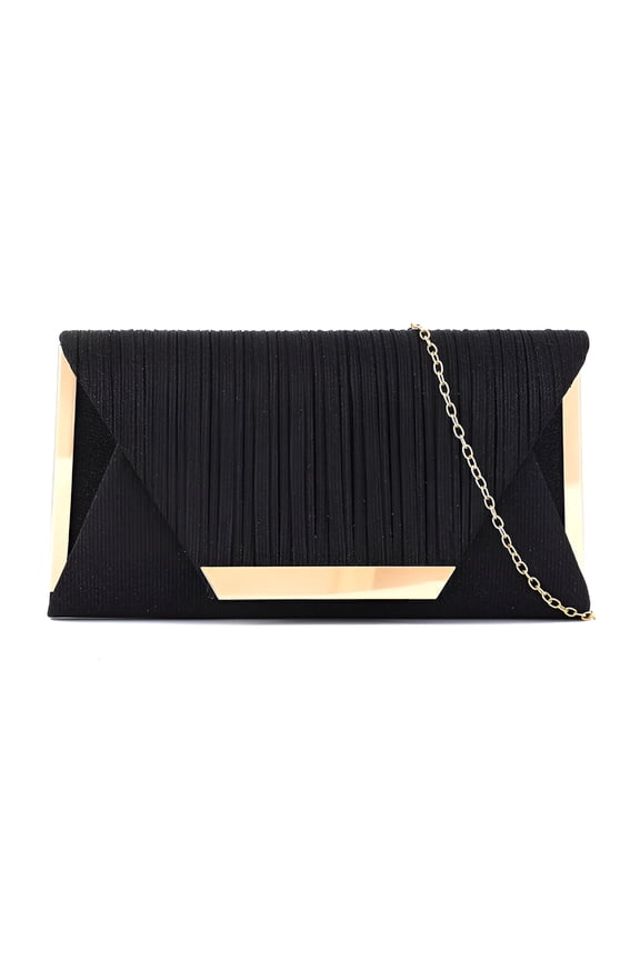 Ladies Formal Flap Shoulder Bag Women Portable Evening Bags Handbag Designer Prom Party Chain Clutch Black Evening Bag