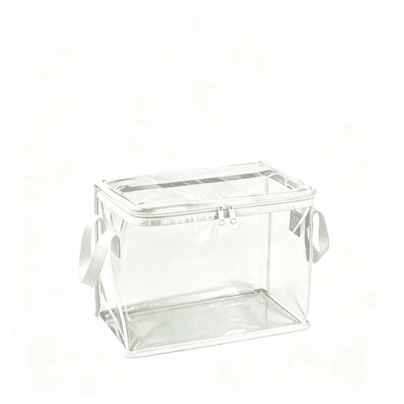 GASTROPOD Large Clear Thick Plastic Storage Box with Hinged Lid, ChildrenS Doll Storage Bucket, Heavy-Duty Large Capacity Dust-Proof Organizer Bag, Foldable Storage, for Clothes, Moving, Books