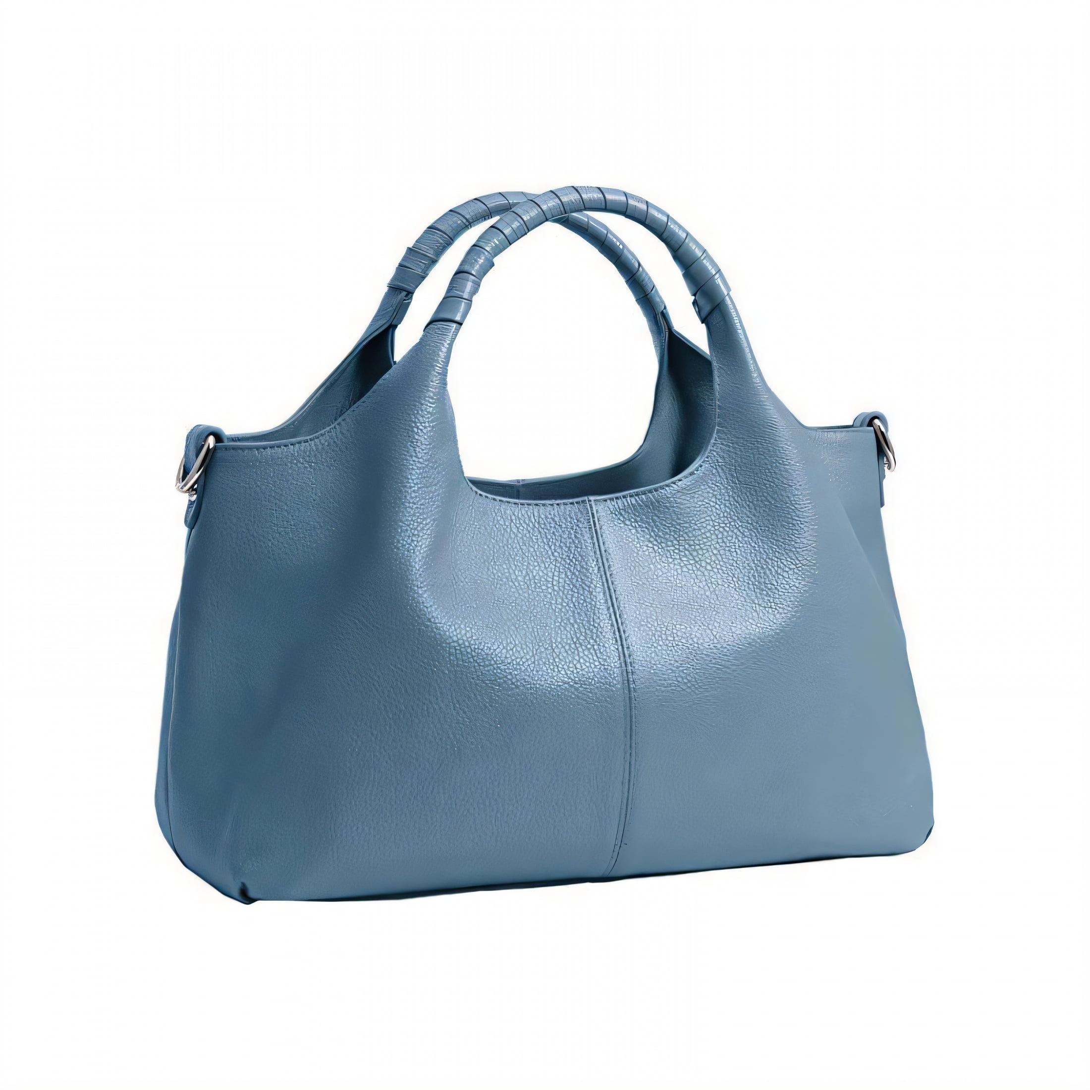 GASTROPOD 2026 New Large Crossbody Bags for Women Adjustable Strap Leather Purses for Women Silver Tone Hardware Womens Work Bag for Work Travel Blue