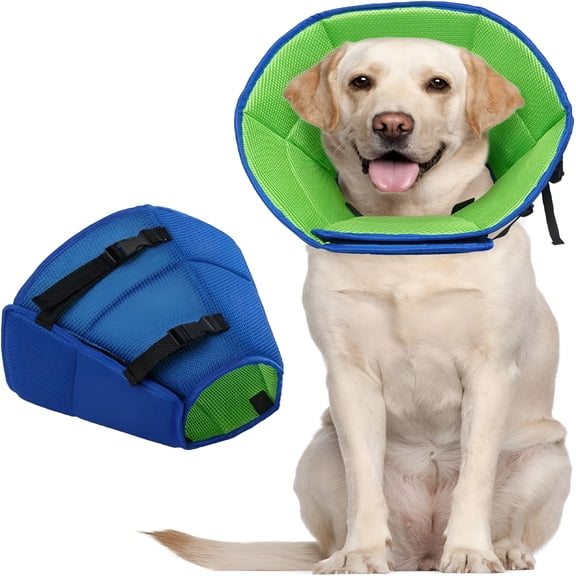 GASTROPOD Large Protective Soft Dog Cone Collar, Medical Alternative for Pets Dog Cones for Large Dogs
