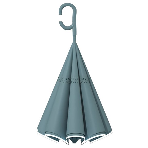 GASTROPOD Large Umbrella, Hands Free C-Shaped Handle, Double Layer Windproof Golf Umbrella, Pastel Color