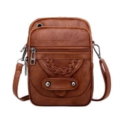 GASTROPOD Leather Cross Body Bags Purse,Retro Lightweight Cell Phone Purse Multi-Function Shoulder Bag for Women,Purses WomenS Shoulder Sling Handbags Soft Purse