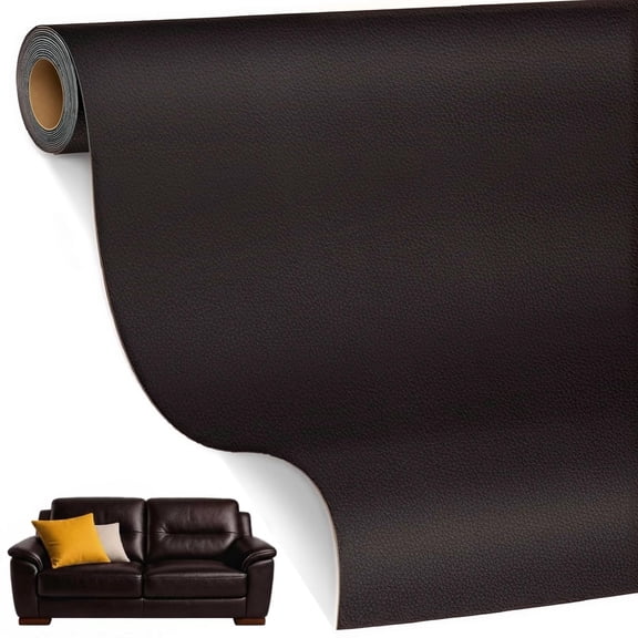 GASTROPOD Leather Self Adhesive Leather Repair Set,Leather Repair Patch,Faux Leather Patches,Leather Repair&Renovation for Sofa,Car Seats,Leather Headboard,(Dark Brown,17 X 79 Inch)