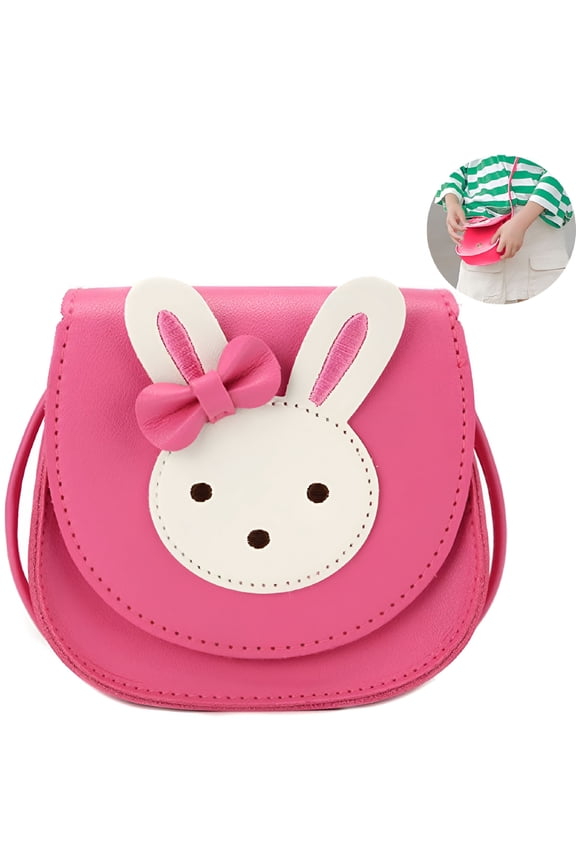 Little Girls Purses Toddler Crossbody Purse Princess Purses Handbags Cute Girl Wallets Mini Shoulder Crossbody Bags for Kids, Rose Red