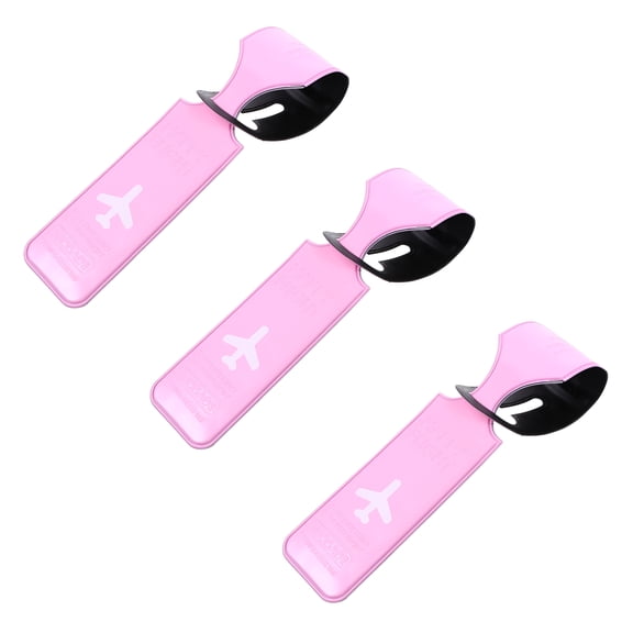 GASTROPOD Luggage Tag 3pcs Pink PVC Identification Tags for Travel 6.1X1.6Inch