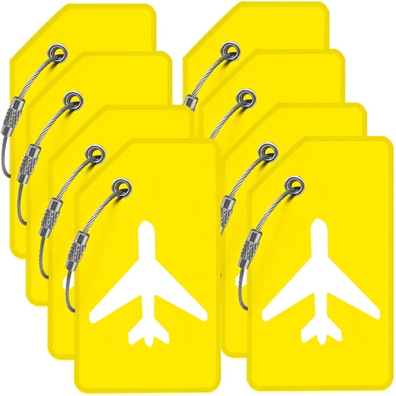 GASTROPOD Luggage Tags for Suitcases,Quickly Spot 8Pcs Luggage Identifier Tags,Travel Essentials Accessories Name Tags for Backpacks,Suitcases,Travel Bags,Baggage,Cruise - Flexible Silicone (Green)