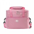 thumbnail image 1 of GASTROPOD Lunch Bag for Women/Men,Reusable Lunch Box Leakproof Cooler Bag for Adult,Collapsible Lunch Bag with Adjustable Shoulder Strap for Work Office Picnic Beach,10.23X8.27X5.9In (Pink), 1 of 7