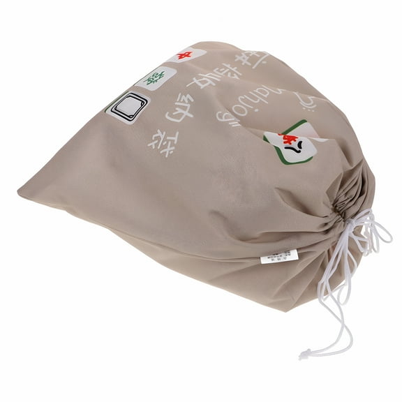 GASTROPOD Mahjong Tiles Storage Bag, Oxford Cloth Drawstring Pouch for Game Organization, Travel, Home Use