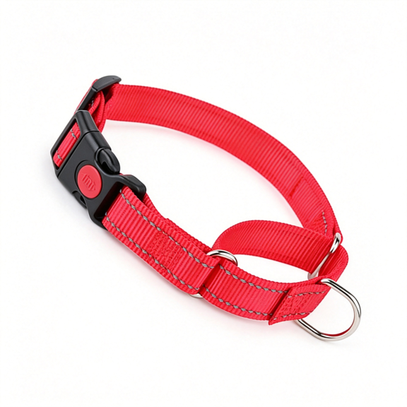 GASTROPOD Martingale Collar for Dogs with Choke Dog Collar Choker Red M,Reflective,Escape Proof,Training,Quick-Release ,No Pull,Adjustable,For Small Medium Large Breed Pet Dogs