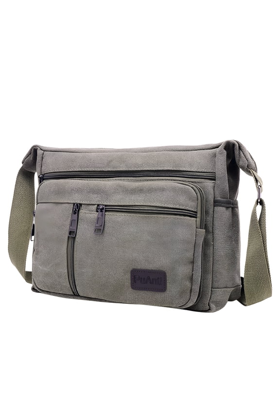 Men Large Vintage Crossbody Canvas Messenger Shoulder Bag Hiking Military Travel Satchel Shoulder Bag for Men