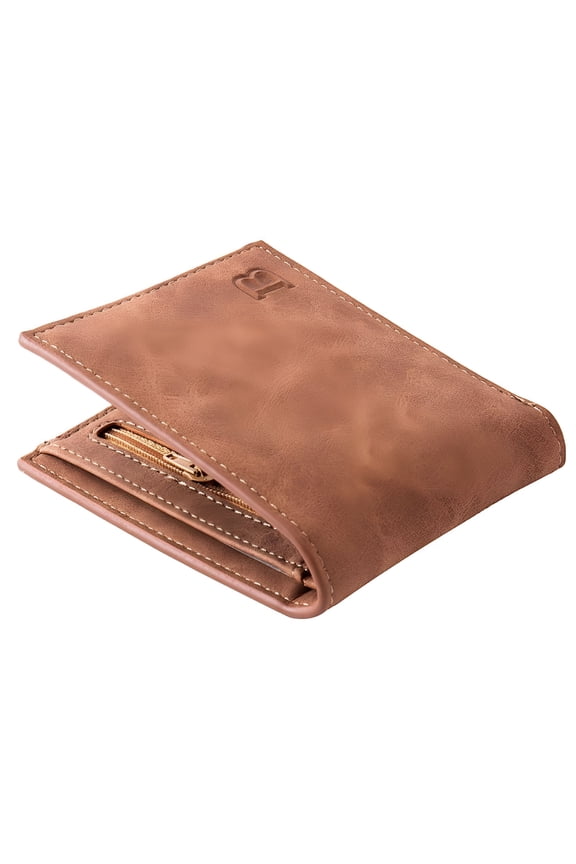 Men's Faux Leather Bifold Wallet ID Card Holder Purse Checkbook Billfold