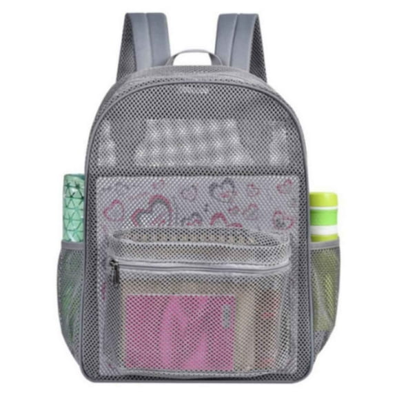 GASTROPOD Mesh Backpack,Lightweight Easy Carry-On Backpack for Travel,Spacious Practical College Backpack with Laptop Sleeve,Transparent Versatile Beach Backpack for Outdoor Activities