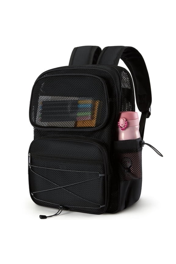 Mesh Backpack for School Heavy Duty See through Net Bookbag Ultra-Lightweight Breathable Transparent Beach Backpacks for Sports Gym