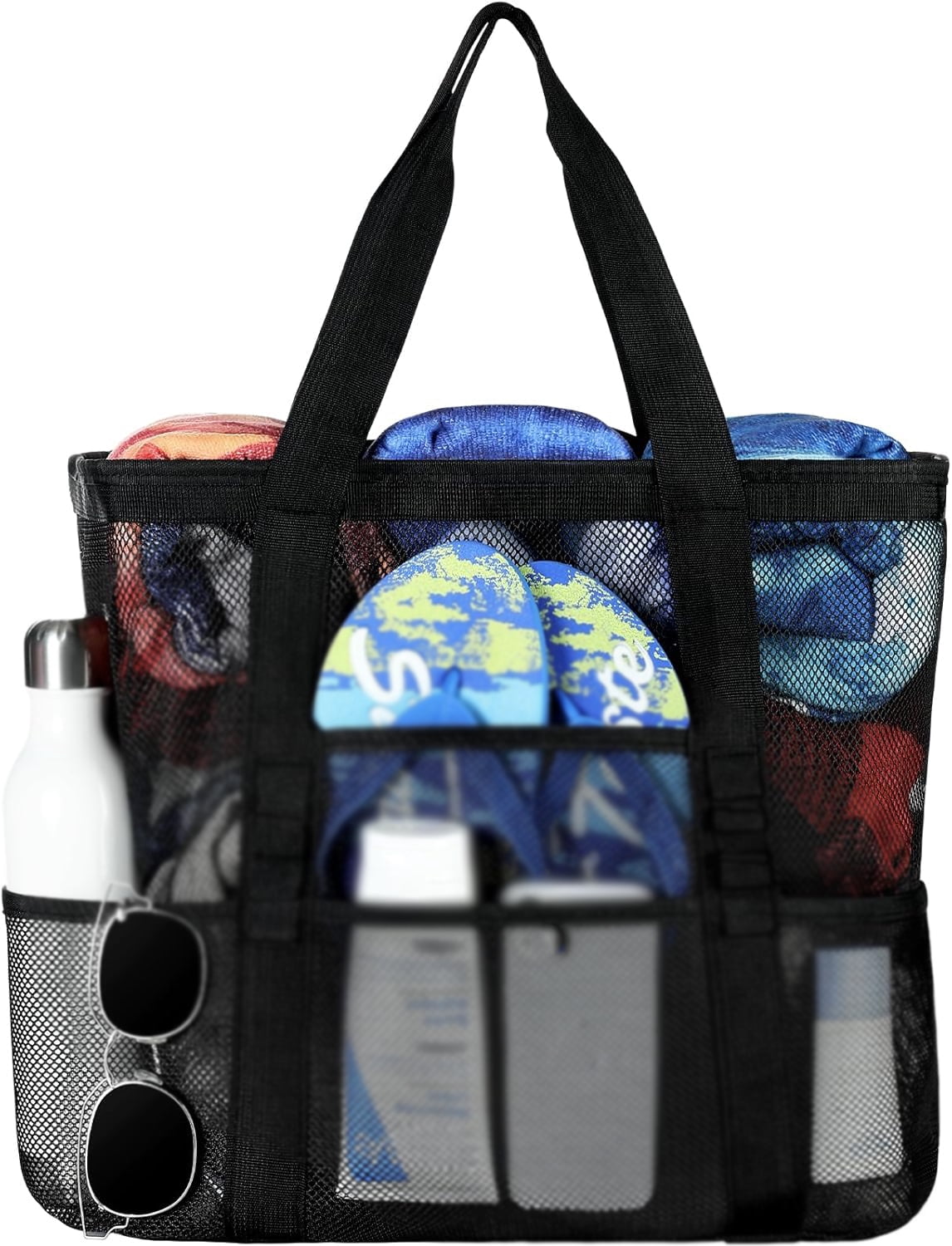 Mult Functional GASTROPOD Mesh Beach Bag - Large Beach Tote with Multi Functional ...