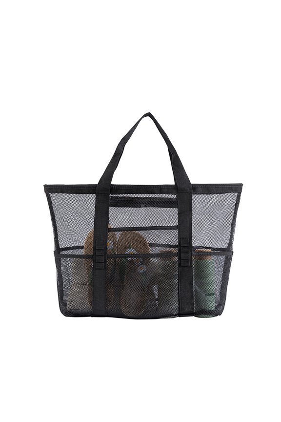Mesh Beach Bag,Large Travel Tote with 8 Pockets,Quick-Drying Family Pool Swim Bag,Vacation Essentials for Women Quick-Drying Family Pool Swim Bag Large Beach Bag