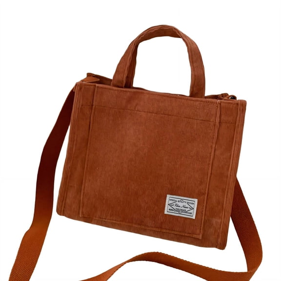 GASTROPOD Messenger Bag for Women Ladies Gifts Corduroy Tote Bag for Women Women'S Crossbody Bag Handbag Canvas Tote Bag for Women Brick Red