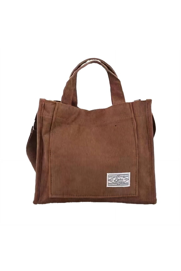 Messenger Bag for Women Ladies Gifts Corduroy Tote Bag for Women Women'S Crossbody Bag Handbag Canvas Tote Bag for Women Brown