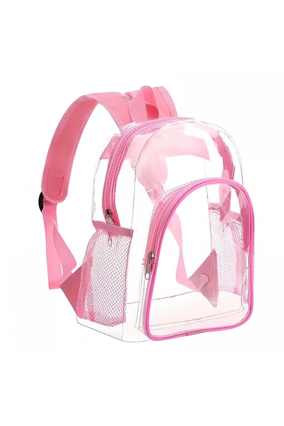Mini Clear Backpack 12x12 Inch, Stadium Approved See Through Bag, Waterproof PVC Transparent Purse for Concerts and Sports