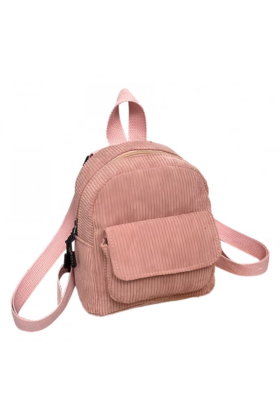 Mini Corduroy Backpack Purses for Women Cute Travel Backpack Small Daypack Shoulder Bag