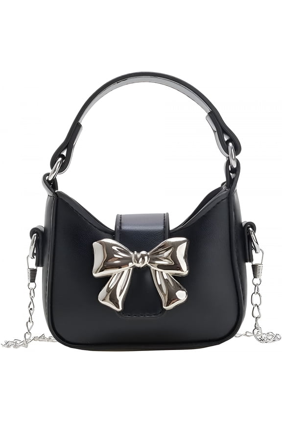 Mini Crossbody Purse,Bow Magnetic Buckle Handbag Shoulder Bag