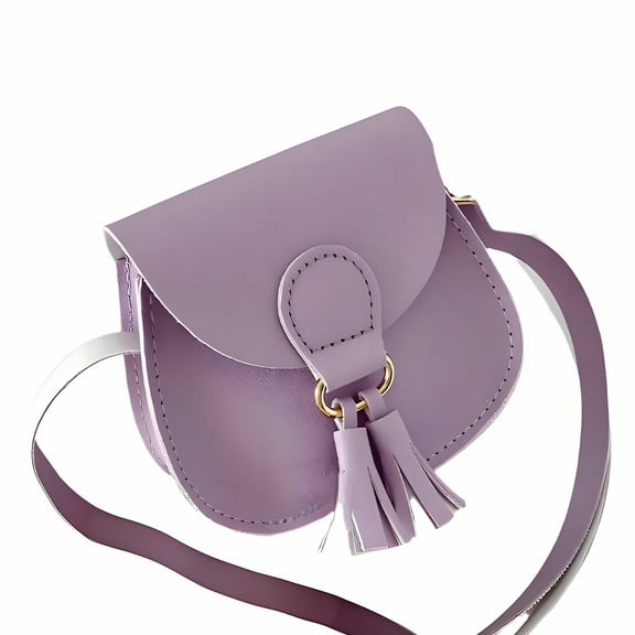 GASTROPOD Mini Purse,Durable Pu Leather Toddler Purse,Tassel Detail Little Girl Purse,Purple